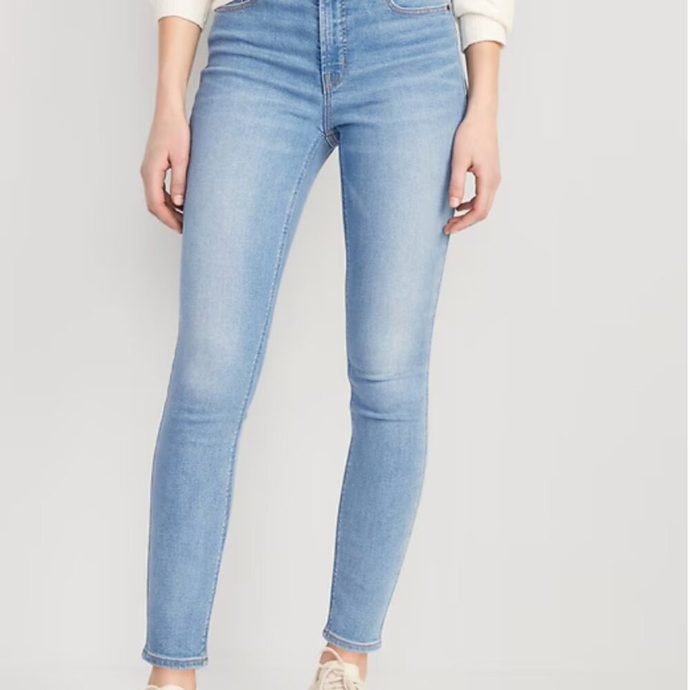 Old Navy High Rise Rockstar Super Skinny Jeans Secret Slim Pockets Size 2